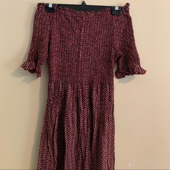 Midi Floral Smocked Dress - Picture 1 of 4